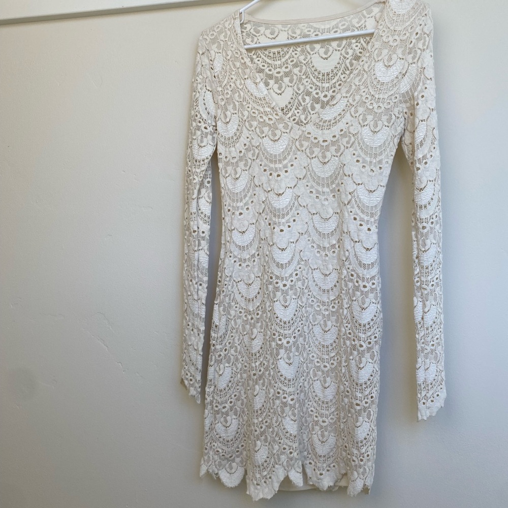 Nightcap Clothing Spanish Lace Deep V Dress
